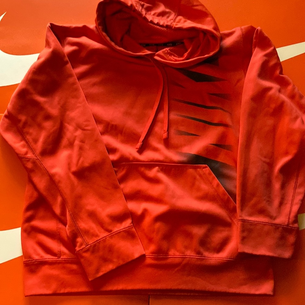 Red Nike hoodie